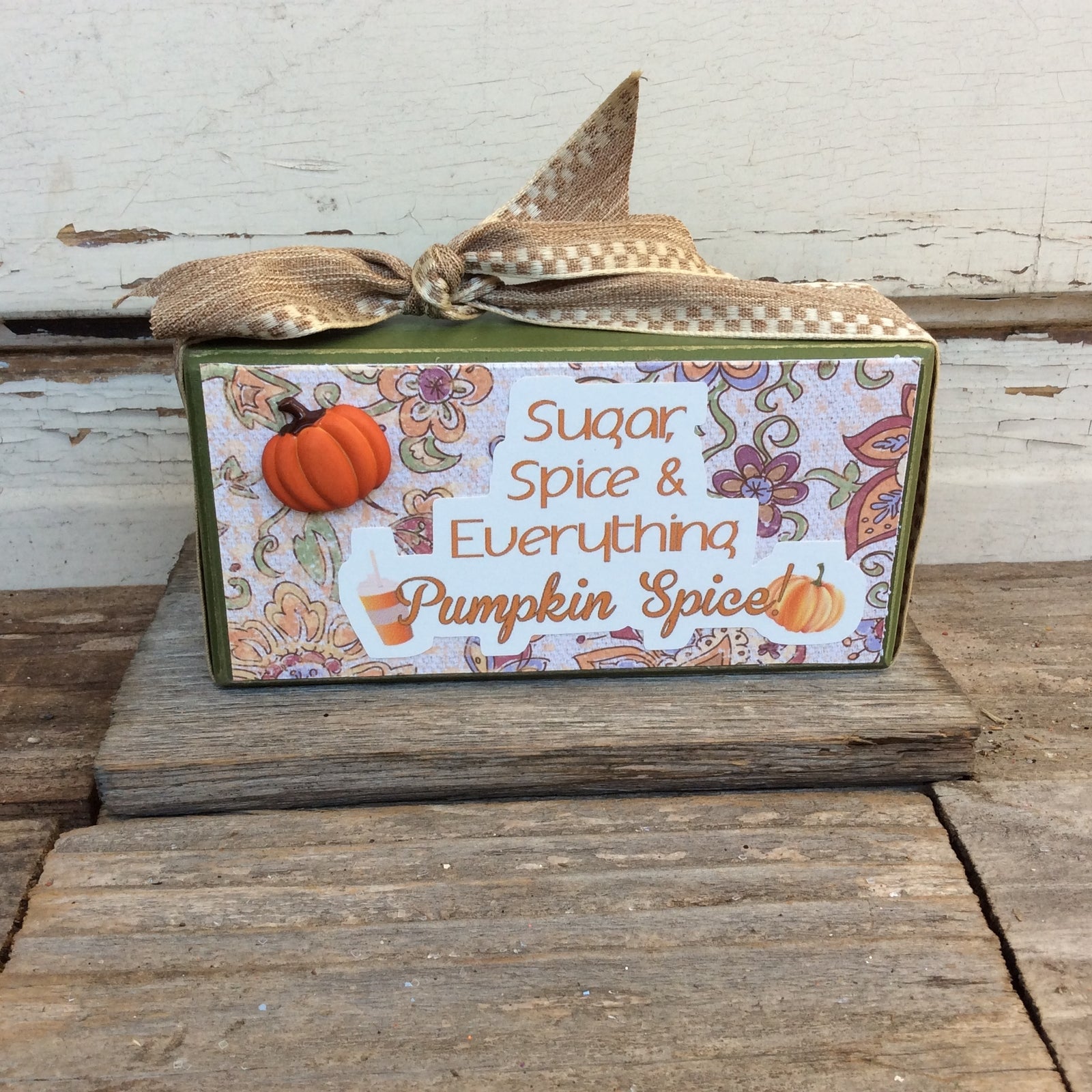 AGD Fall Decor - Sugar Spice and Pumpkin Spice Box Sign