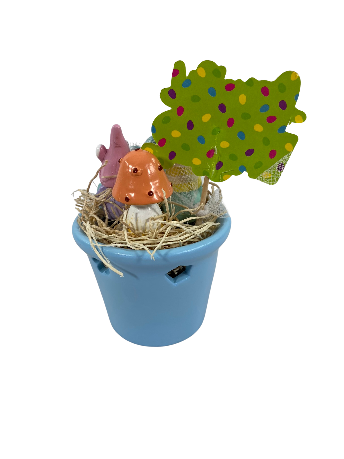 AGD Easter Decor - Miniature Bunny Gnomes Ceramic Jar