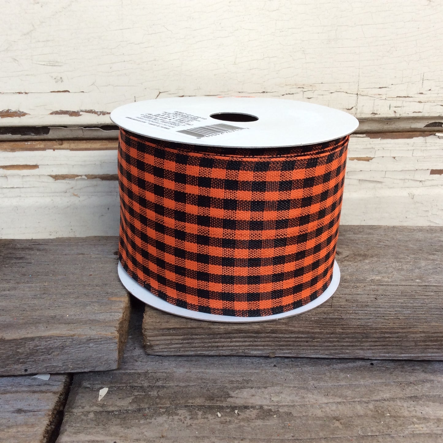 Darice Craft Supply Plaid Halloween Fabric Wreath Ribbon 25ft x 2.5inch