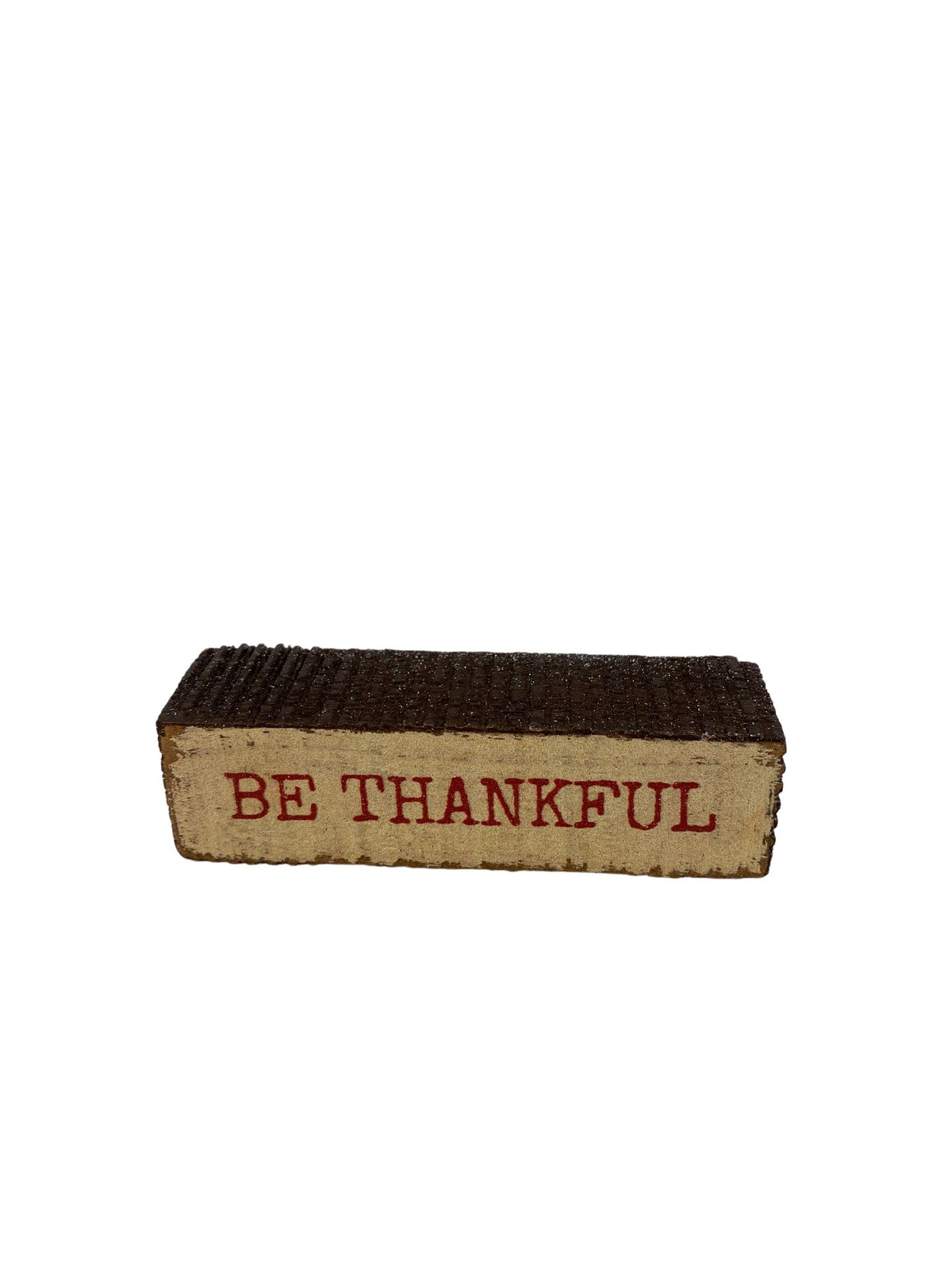 AGD Fall Decor - Be Thankful Turkey Chunky Wood Shaker Sitter