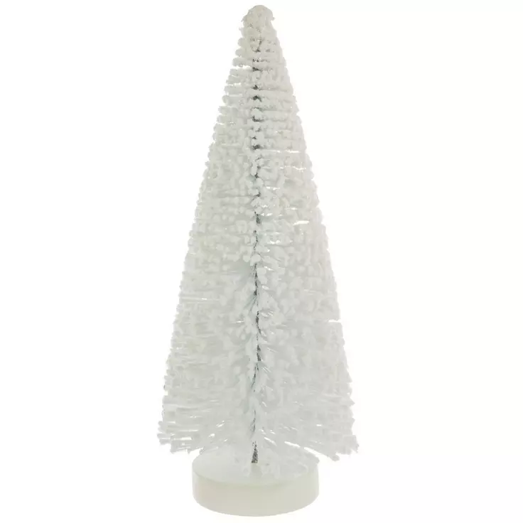 HL Christmas Decor - Pastel Flock Sisal Bottle-brush Tree 6-inch