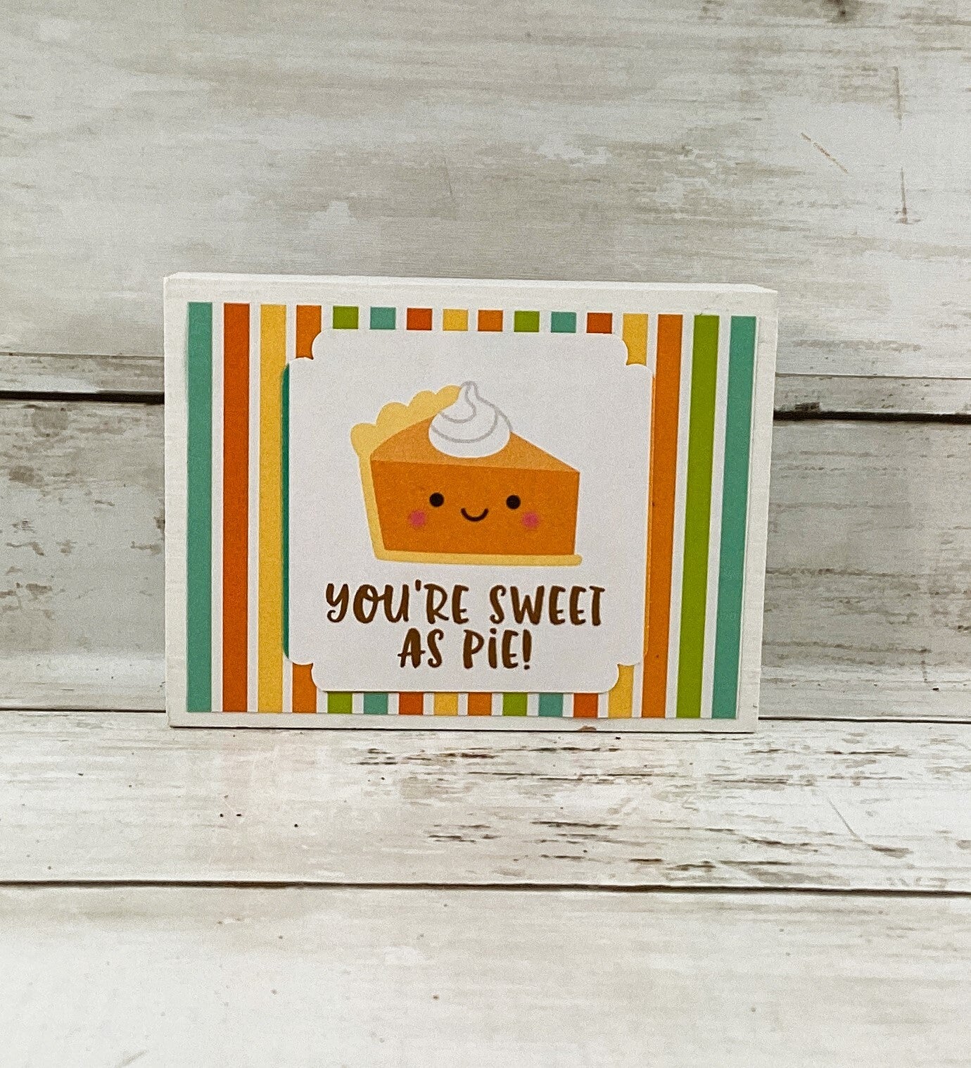AGD Fall Decor - Small Cutie Pumpkin Pie Time Tier Tray Sign