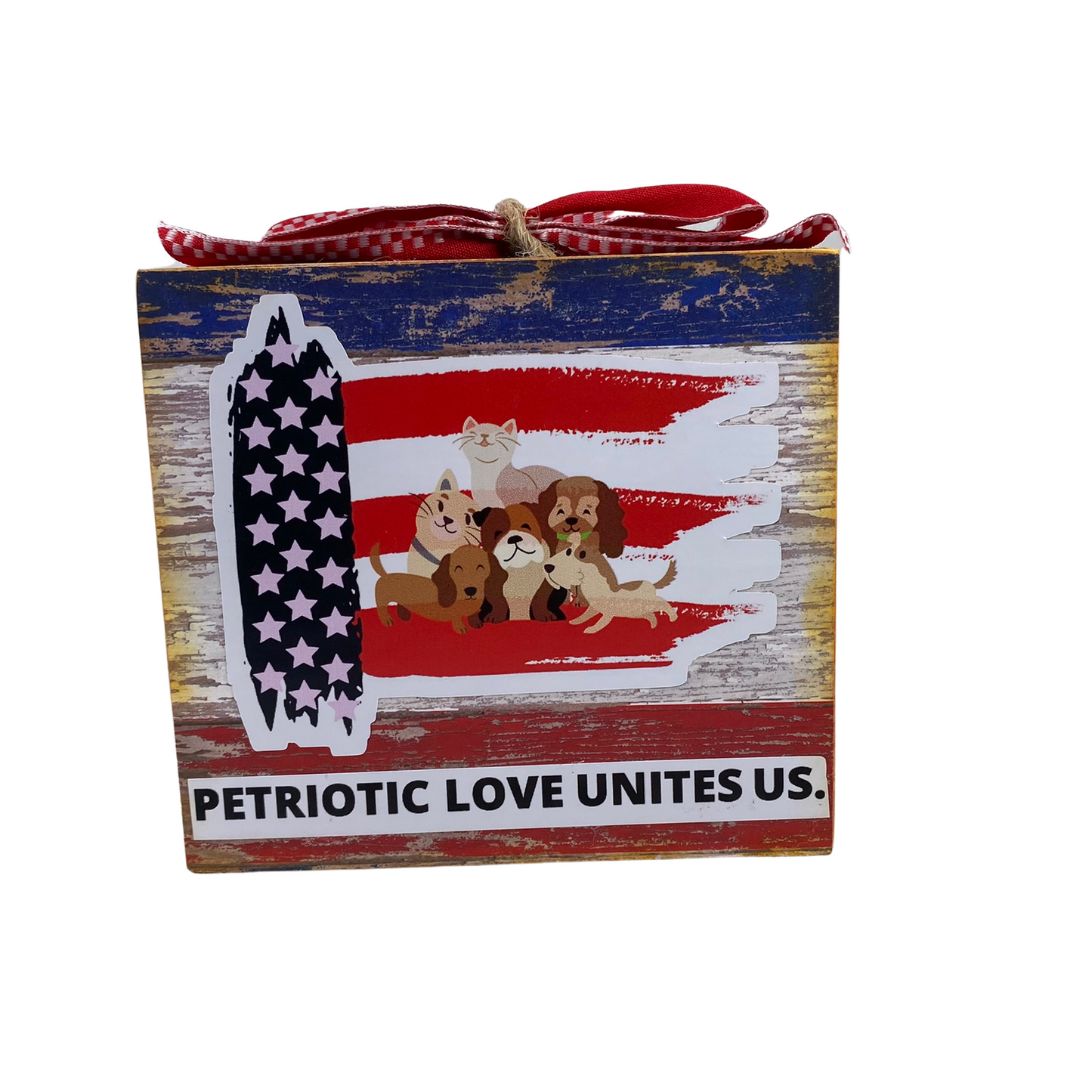 AGD Patriotic Decor - Dog Cat Pet Flag Double-Sided Box Sign