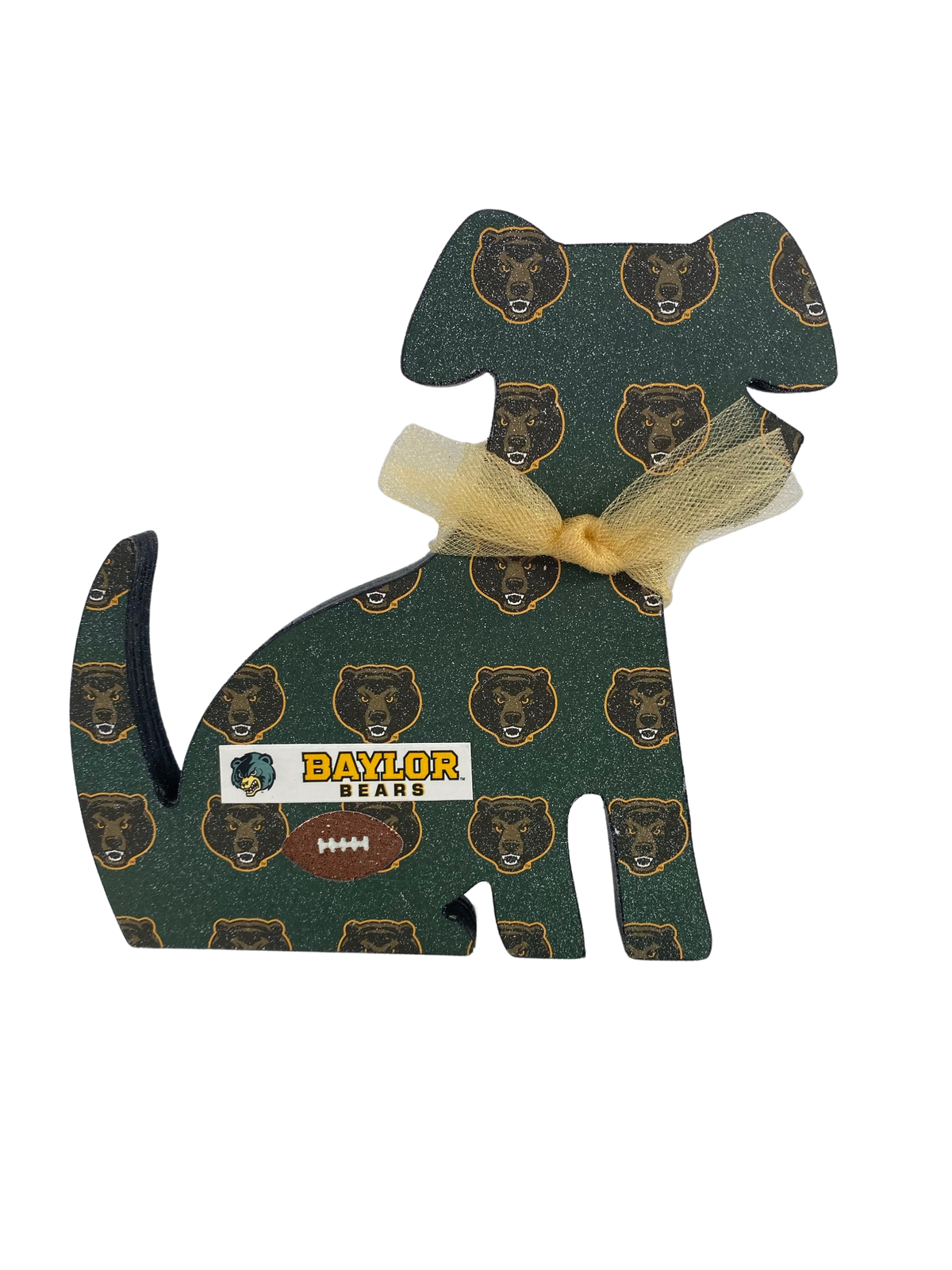 AGD Fall Decor - Baylor Bears College Football Chunky Wood Sitter