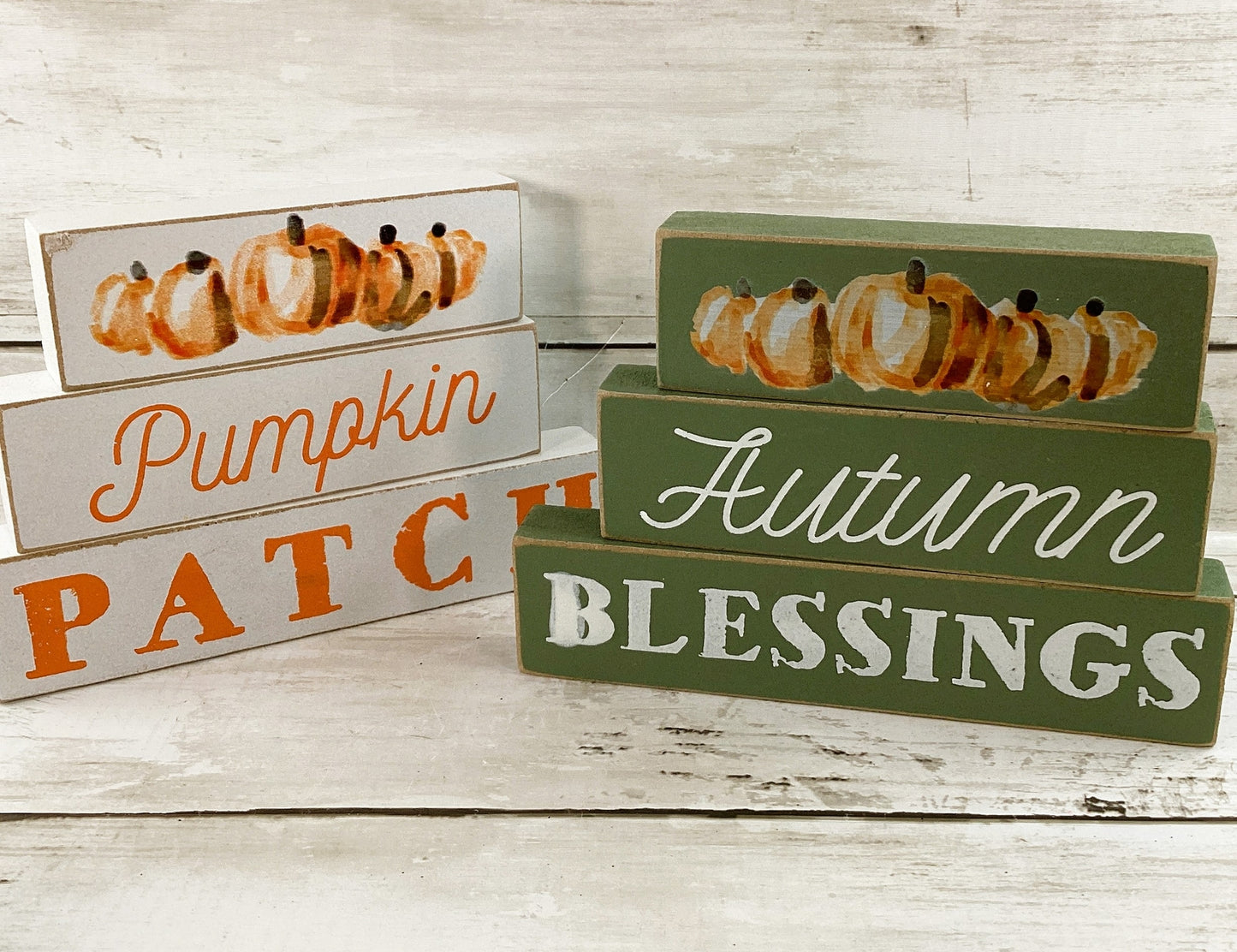 CWI Fall Decor - Water Color Pumpkin Signs and Truck 7pc Set
