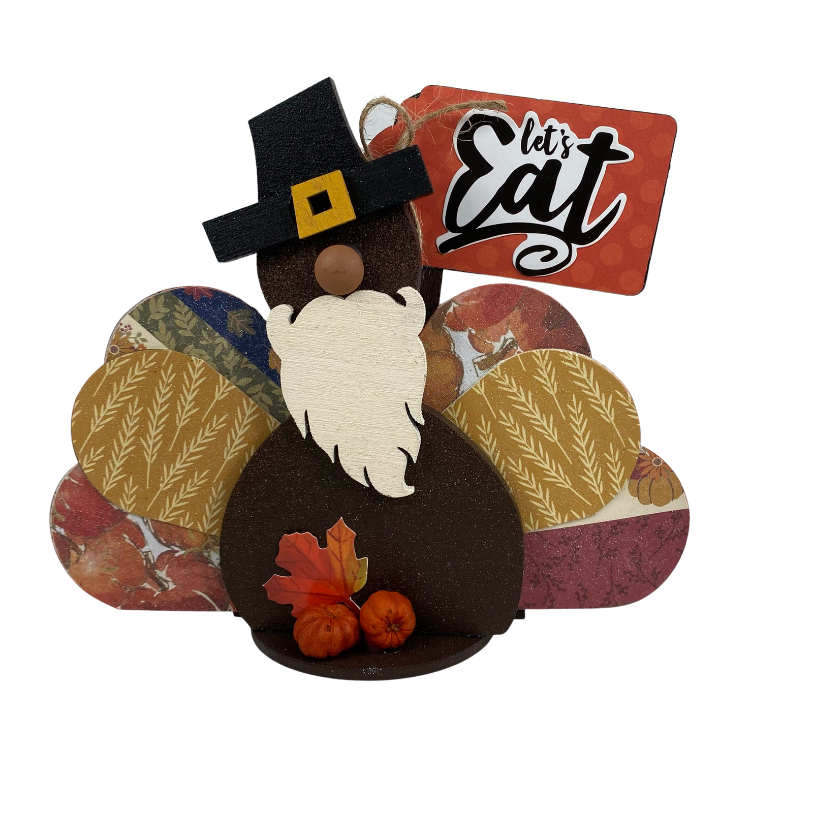 AGD Fall Decor - Fall Decor - Let's Eat Turkey Gnome Sitter