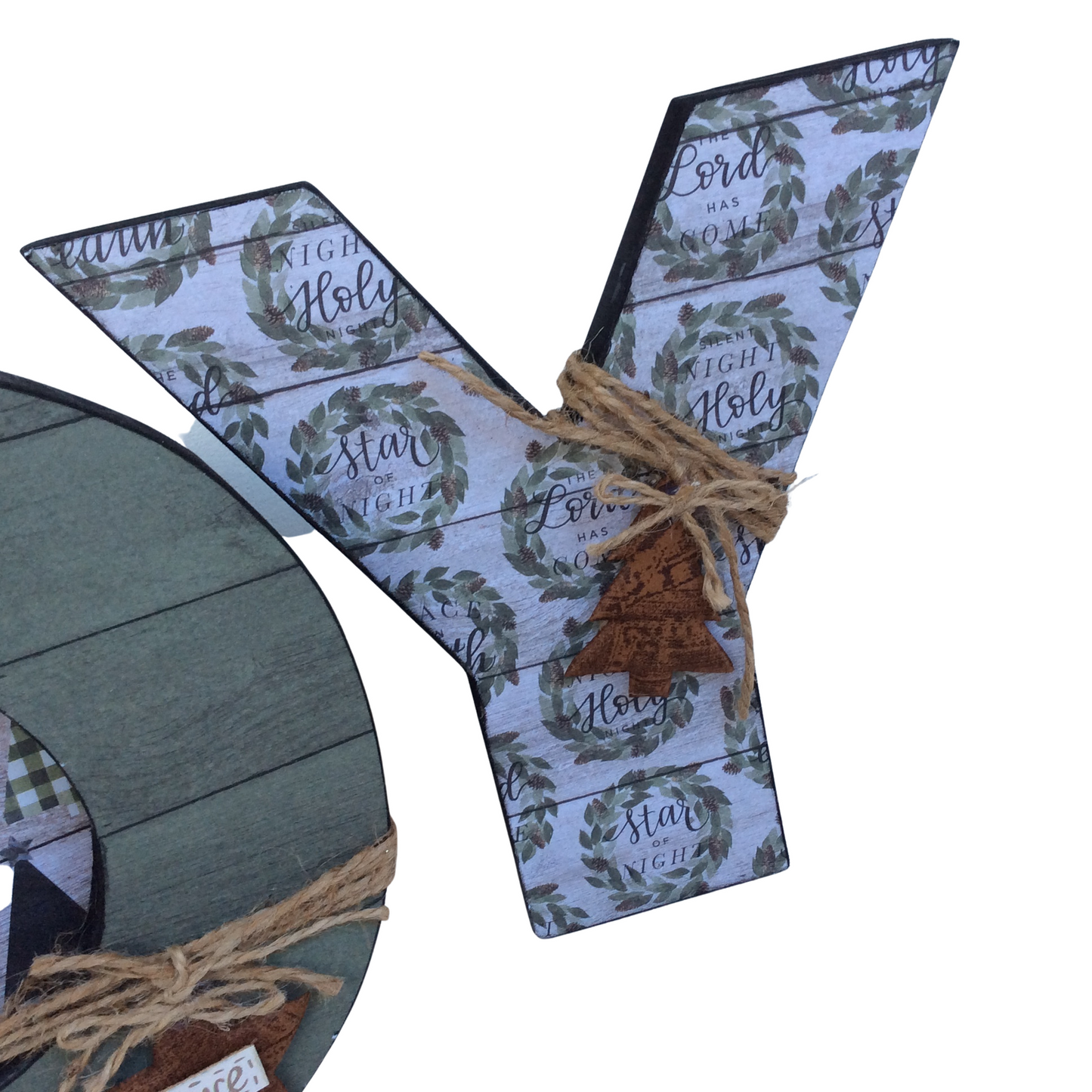 AGD Christmas Decor - Woodland Chunky Joy Letters Tabletop Sign