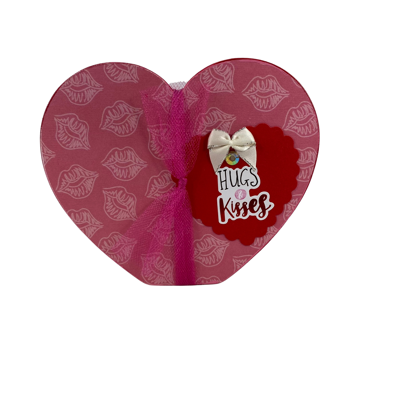 AGD Valentines Decor - Love In The Air Double-Sided Chunky Heart Sitter