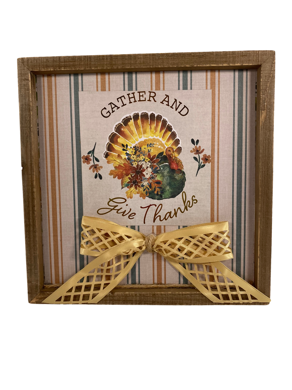 AGD Fall Decor - Gather Give Thanks Hope Cross Reversible Inset Box Sign