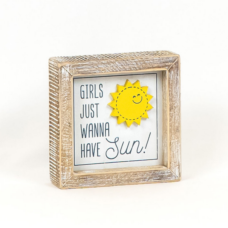 Adams: Patriotic Decor - Girls Sun Sunshine RWB July Reversible Sign