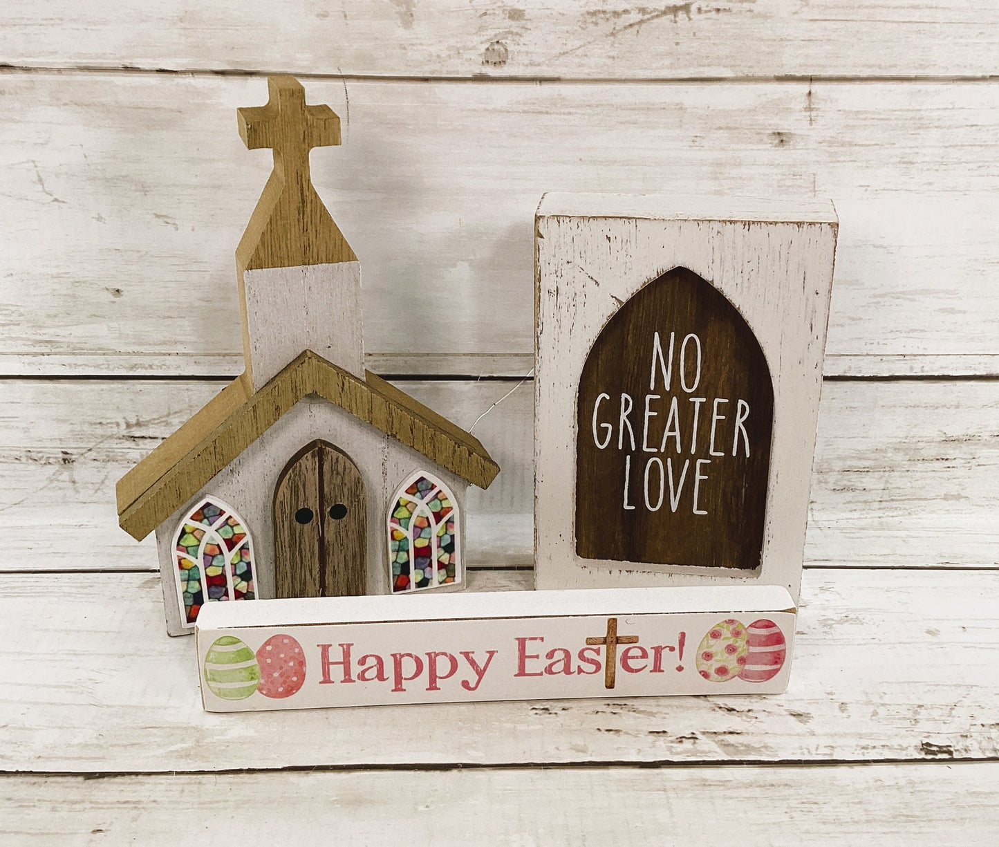 CP Easter Decor - Resurrection Scene No Greater Love Church 3pc Set