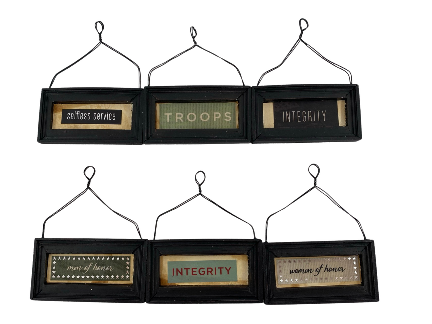 AGD Patriotic Decor - Soldier Veteran Memorial Day Small Ornaments 12pc