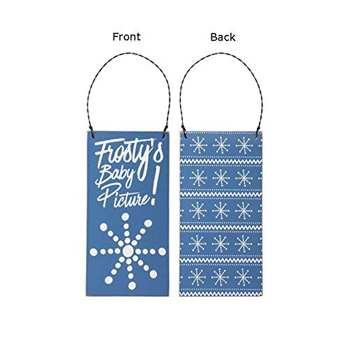 PBK Christmas Decor - Snowflake Frosty's Baby Picture Ornament