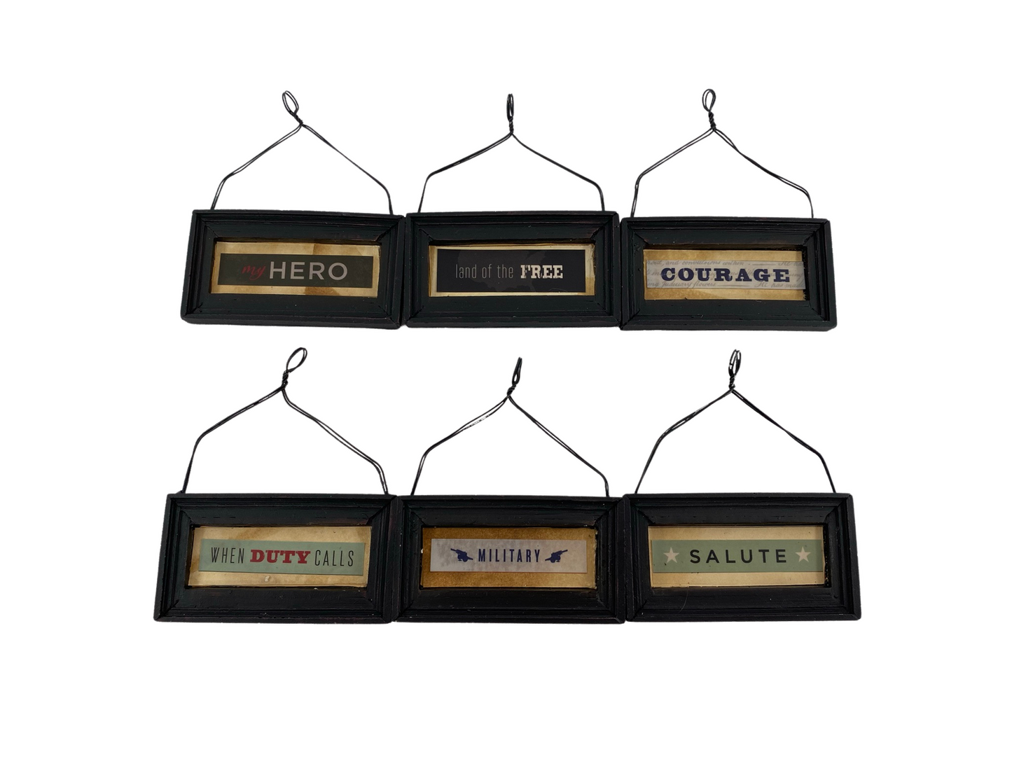 AGD Patriotic Decor - Soldier Veteran Memorial Day Small Ornaments 12pc