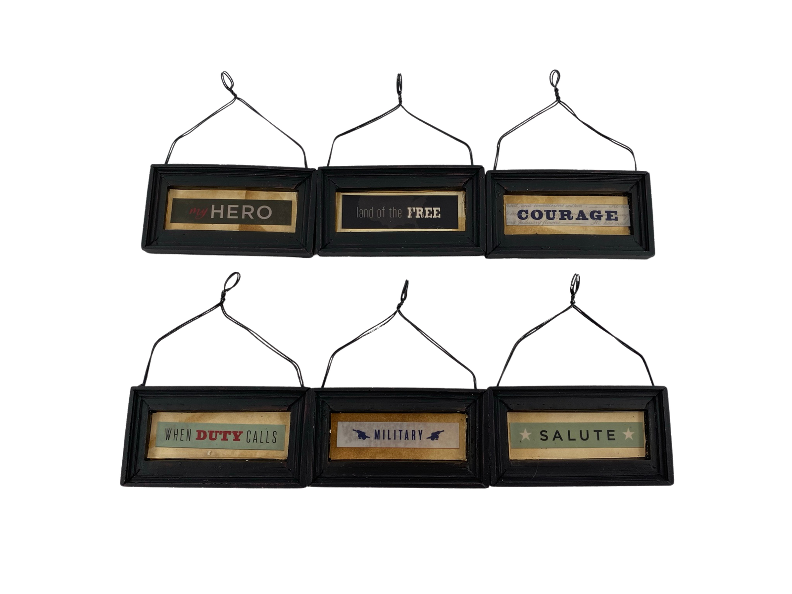 AGD Patriotic Decor - Soldier Veteran Memorial Day Small Ornaments 12pc