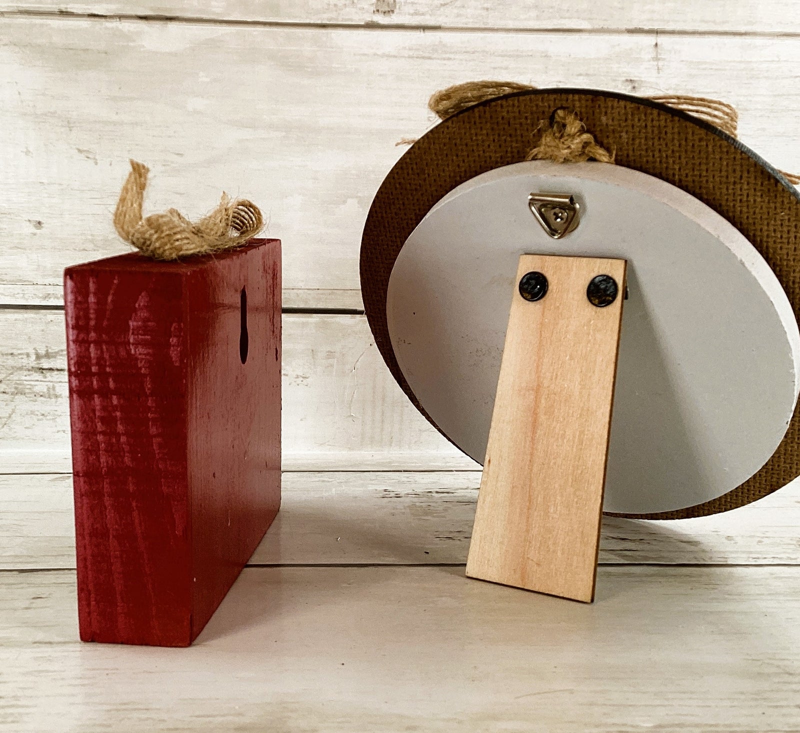 AGD Patriotic Decor - July 4th Highland Cow Farm Tractor Signs 2pc Set