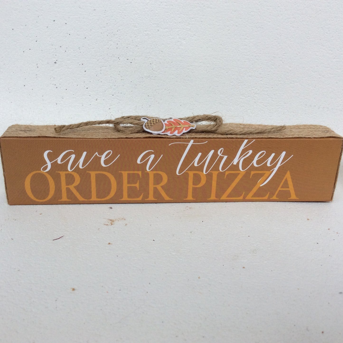 AGD Fall Decor - Stuffing Begin Order Pizza Mini Signs 2pc Set