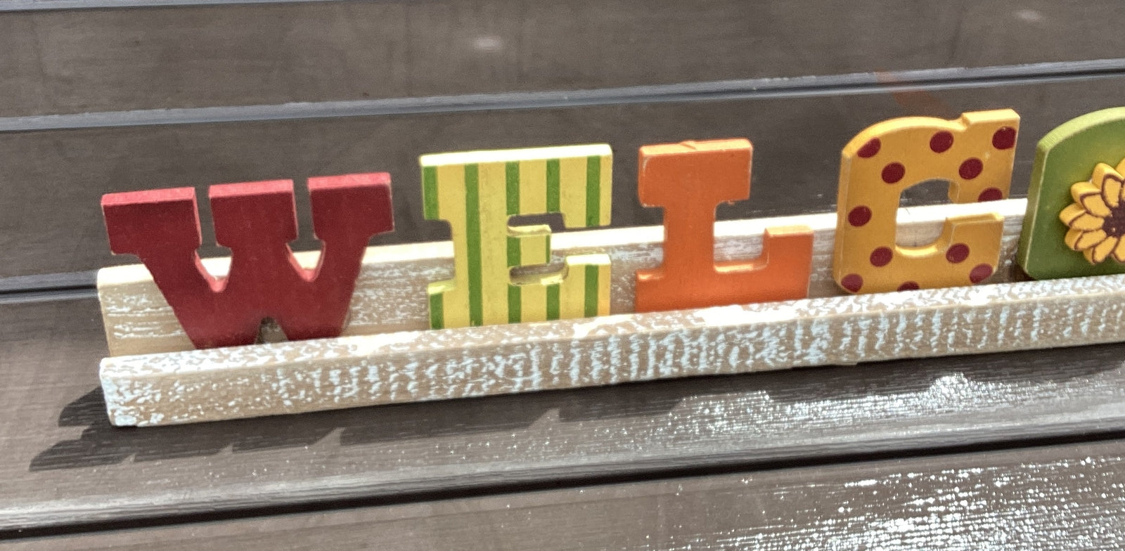 AGD Fall Craft Decor - Welcome Sunflower Farmhouse Long Mantel Sign