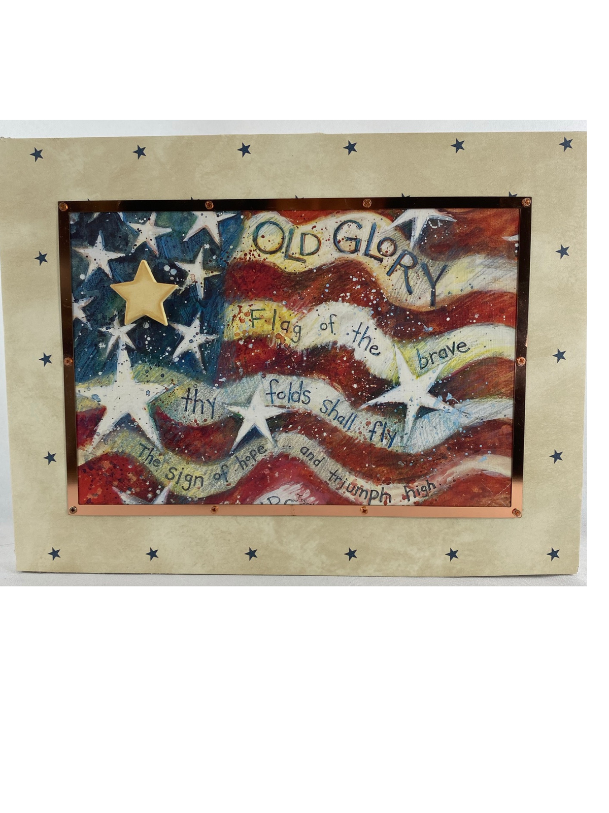 AGD Patriotic Decor -  Americana Flag Old Glory Box Sign