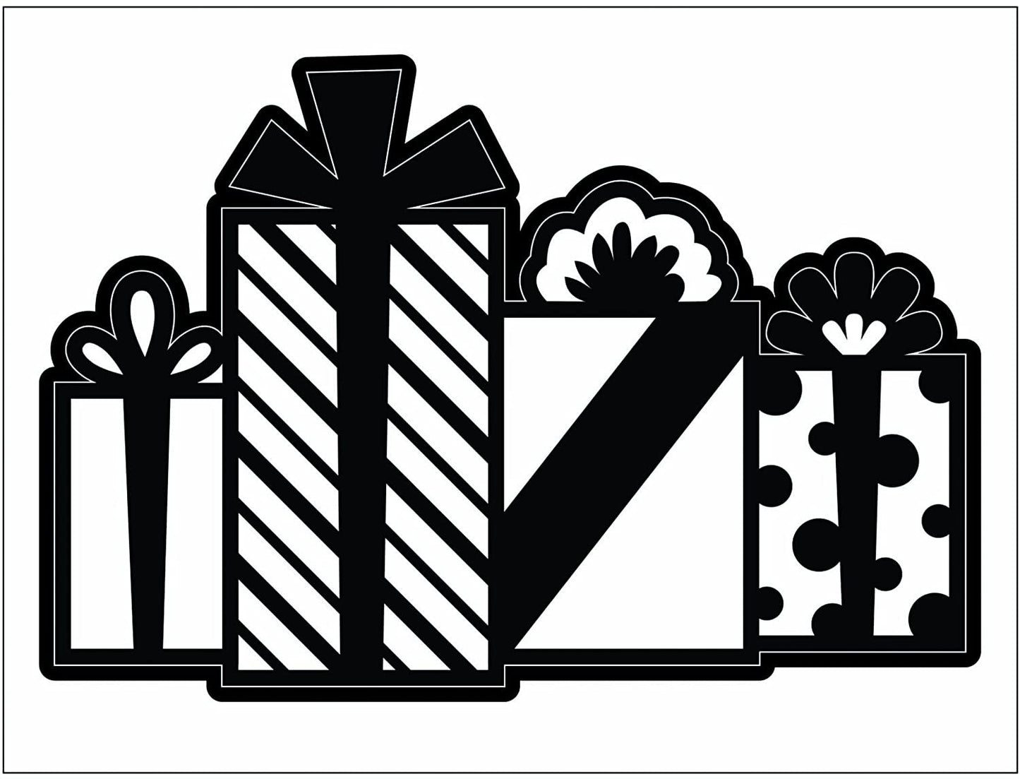 Darice Embossing Essentials Die - Christmas Gifts Presents and Bows