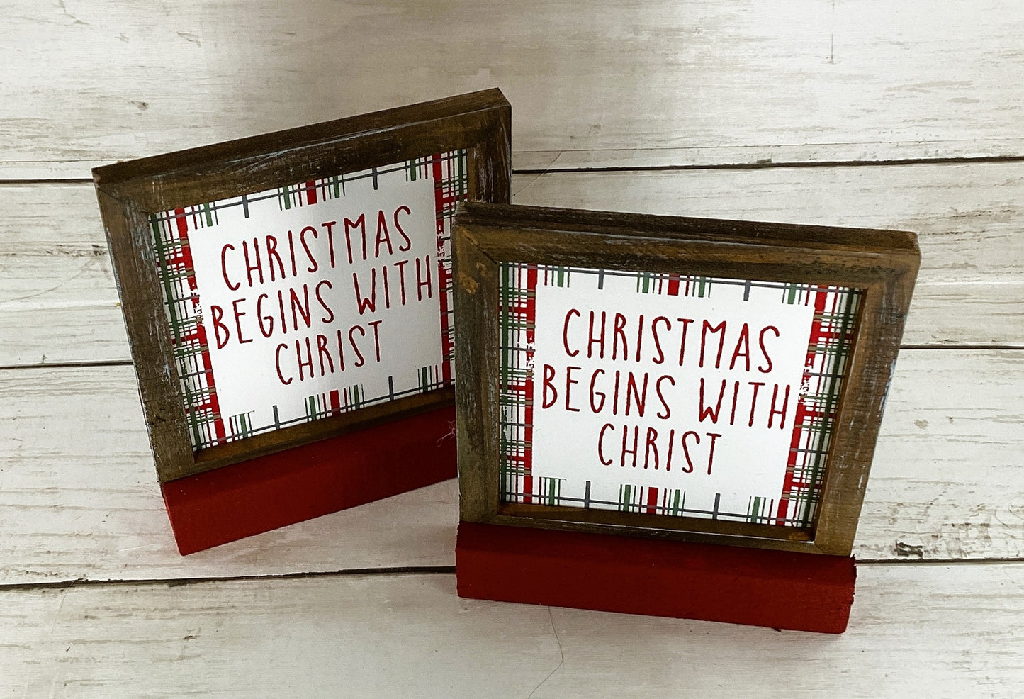 AGD Christmas Decor - Nativity Holy Family Manger Farmhouse Set 3pc