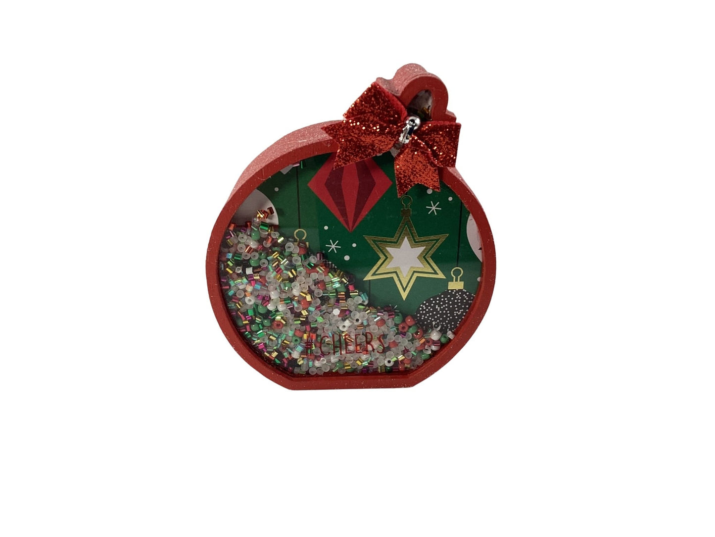 Christmas Decor - Ornament Bulbs Chunky Wood Shaker Sitters 3pc Set