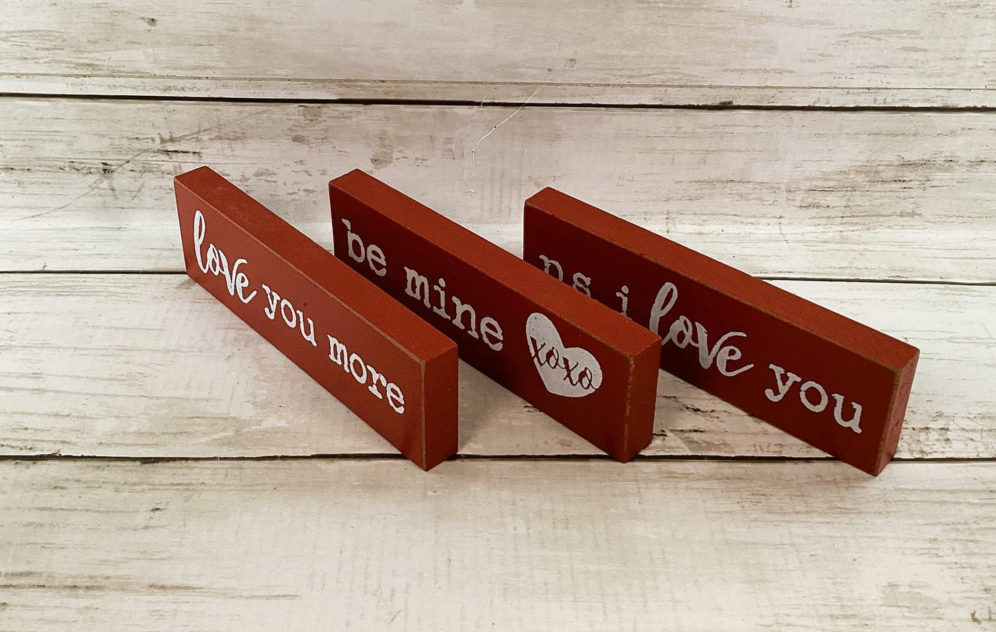 CWI Valentines Decor - Love Be Mine Mini Sticks XOXO Letters Tier Tray