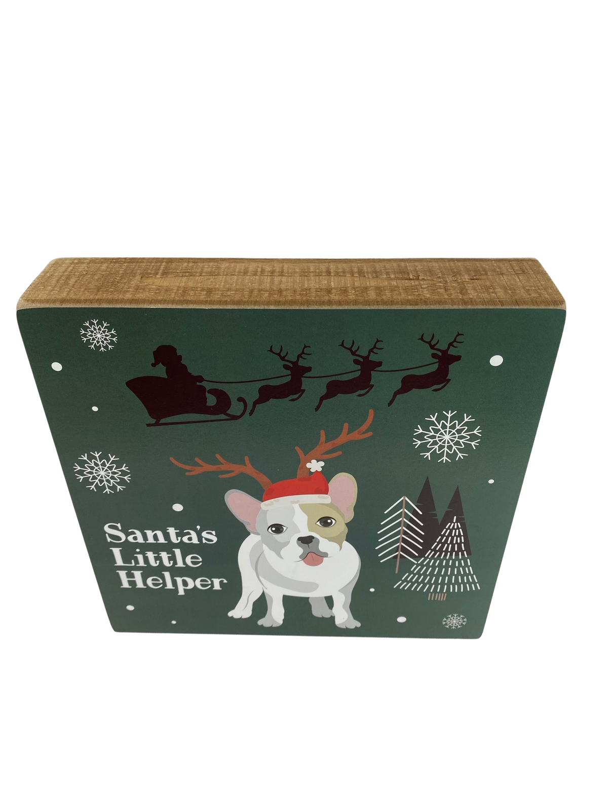 PBK Christmas Decor - Santas Little Puppy Dog Helper Box Sign