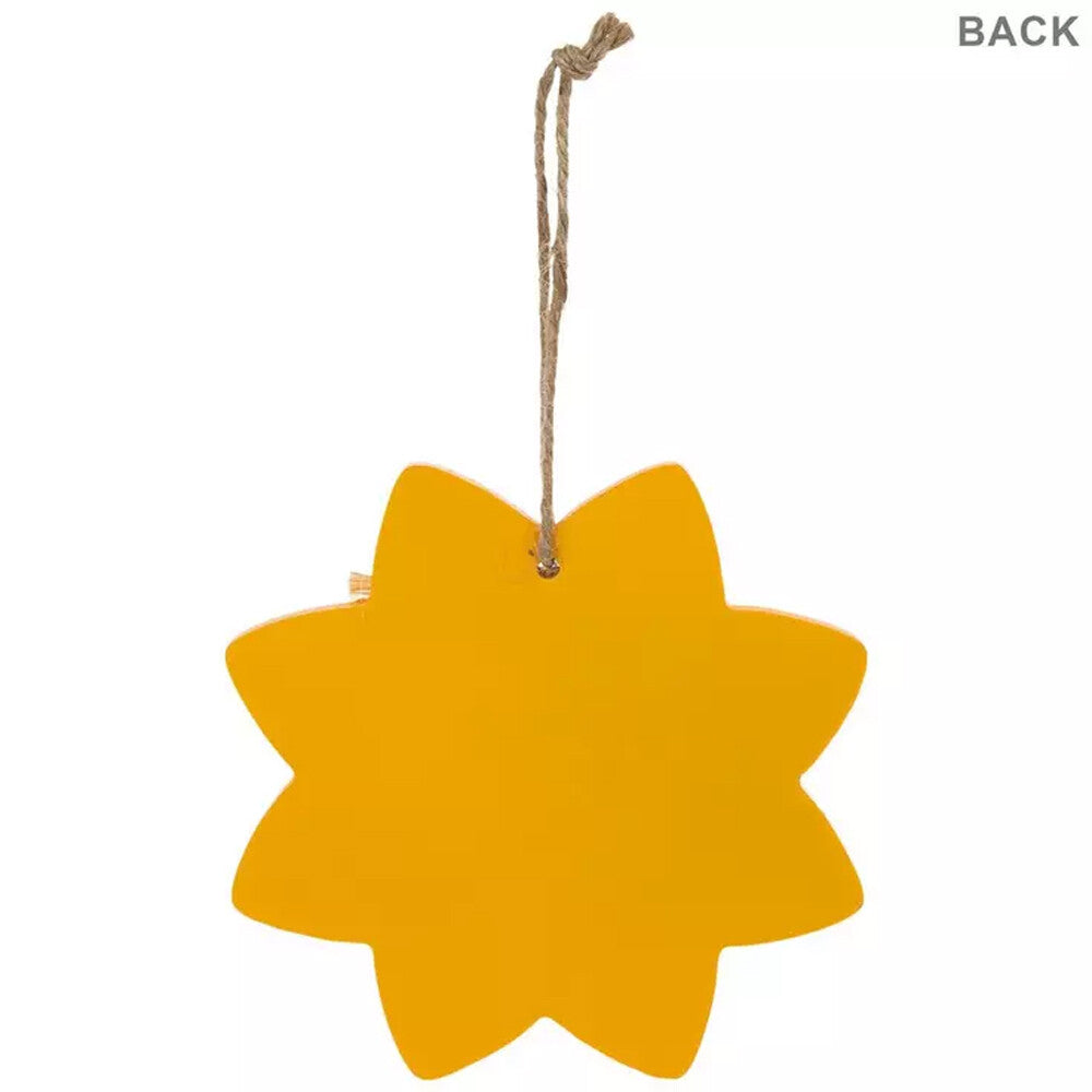 HL HL Fall Decor - Happy Fall Sunflower Wood Ornaments 2pc