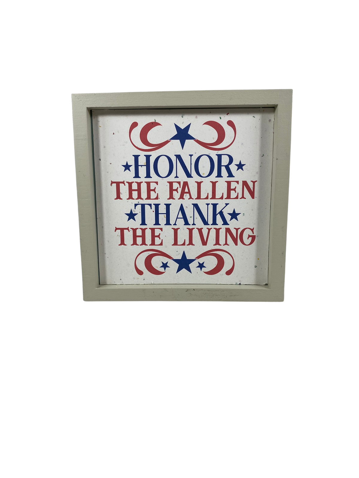 Patriotic Decor - Honor The Fallen Veteran Reversible Inset Box Sign