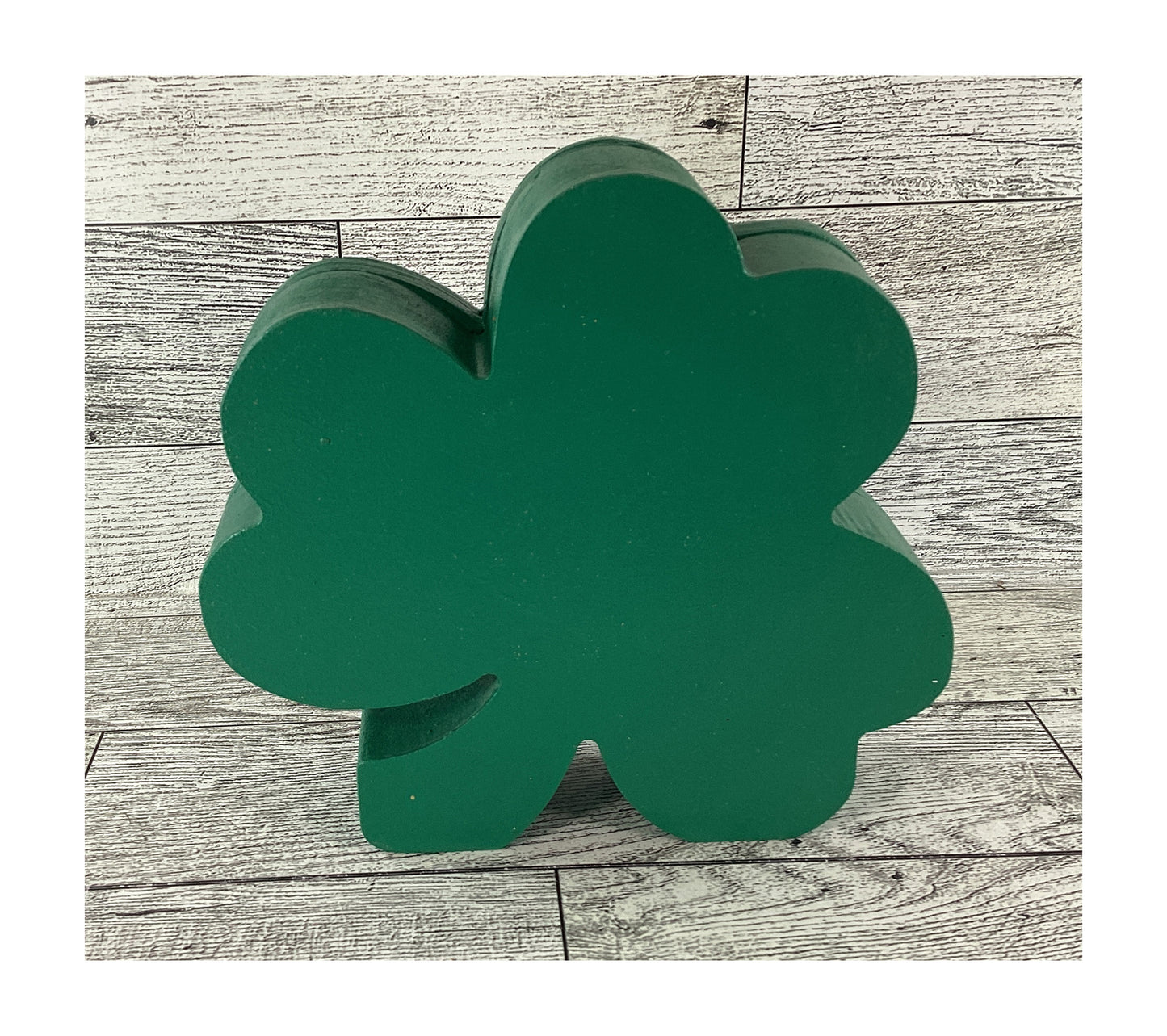 AGD Saint Patrick Decor - Irish Shamrock Chunky Wood Shaker Sitter