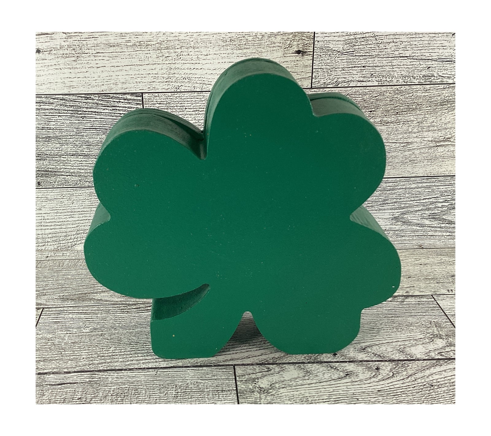 AGD Saint Patrick Decor - Irish Shamrock Chunky Wood Shaker Sitter