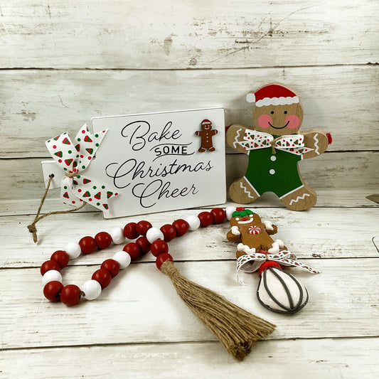 AGD Christmas Decor - Gingerbread Cutting Board Garland 3Pc Set