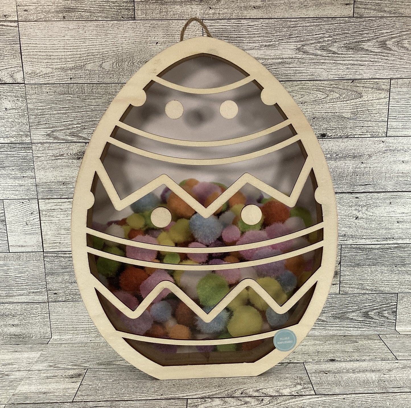 Michaels Easter Decor - Wood DIY Egg Fillable Shadow Box