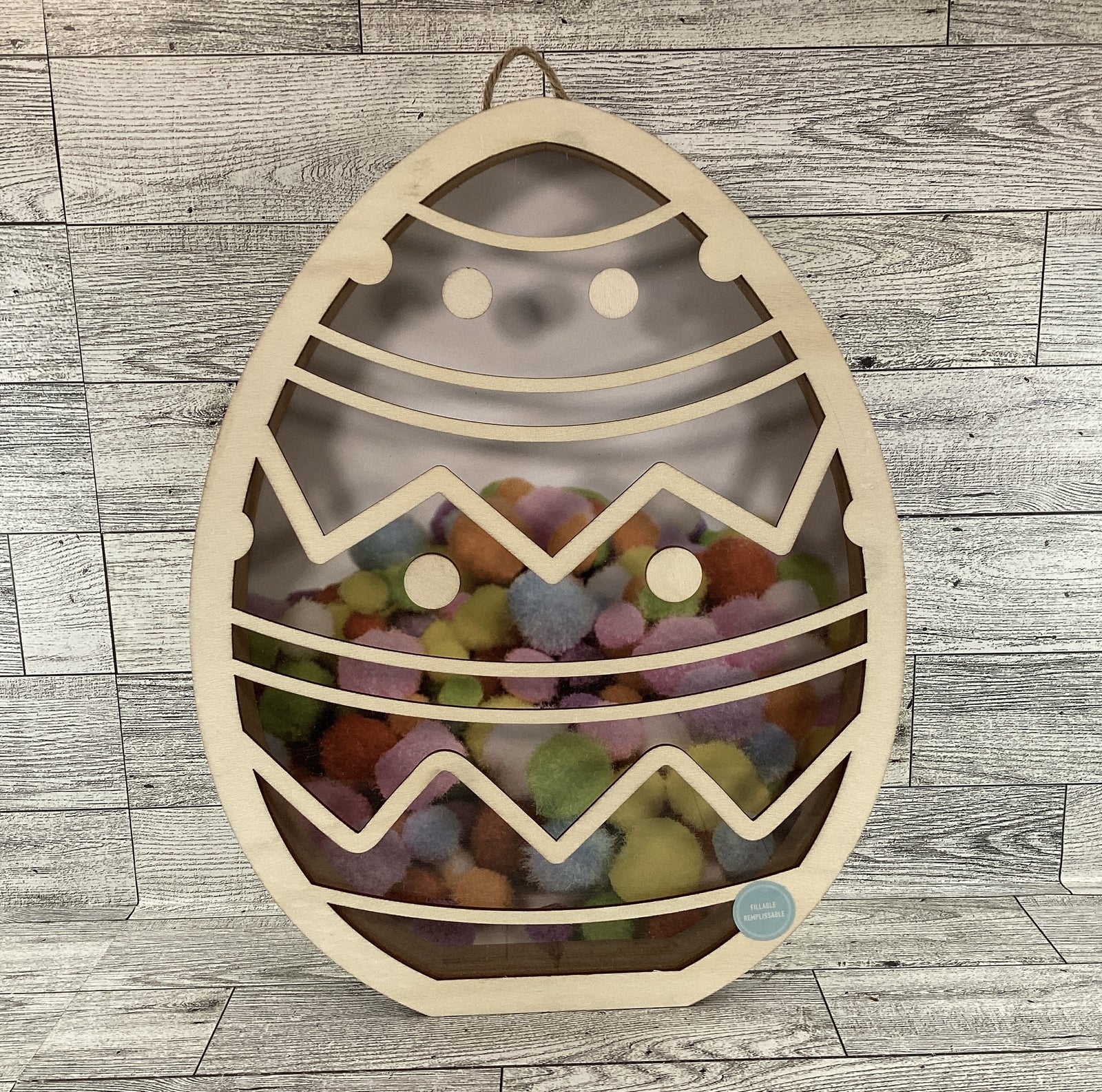 Michaels Easter Decor - Wood DIY Egg Fillable Shadow Box