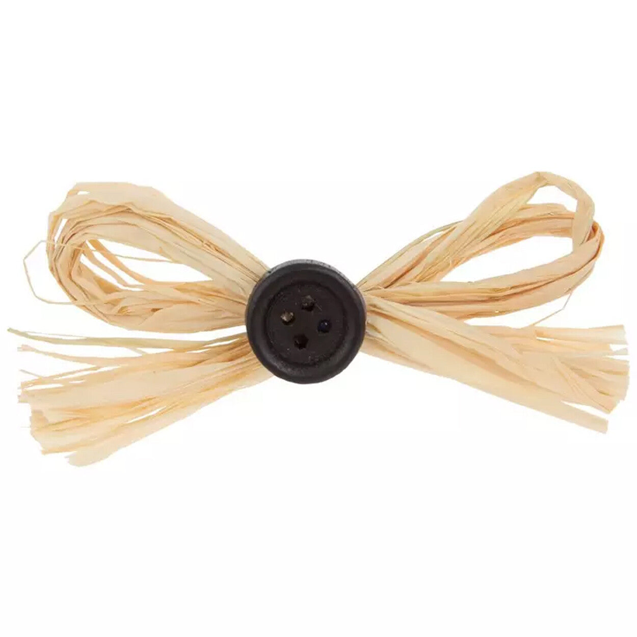HL Fall Craft Supply - Natural Small Raffia Button Bows 24pc