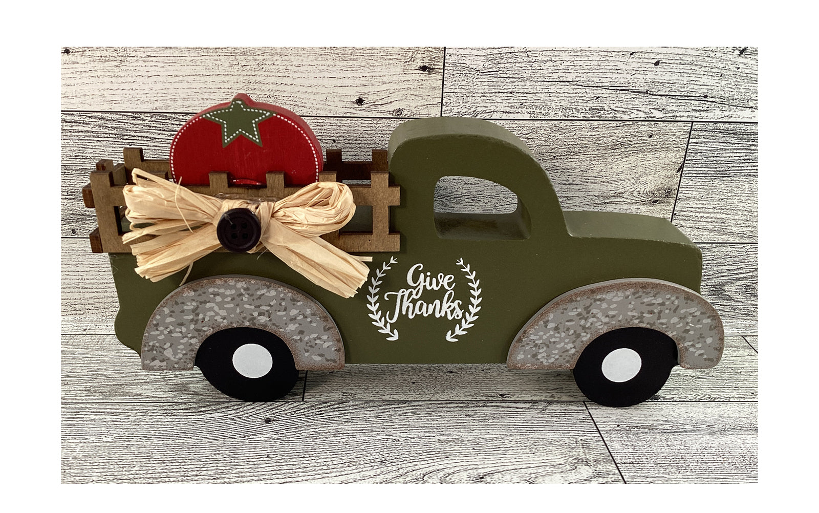 AGD Fall Decor - Chunky Wood Truck Corn Carrot Tier Tray Bundle 5pc Set