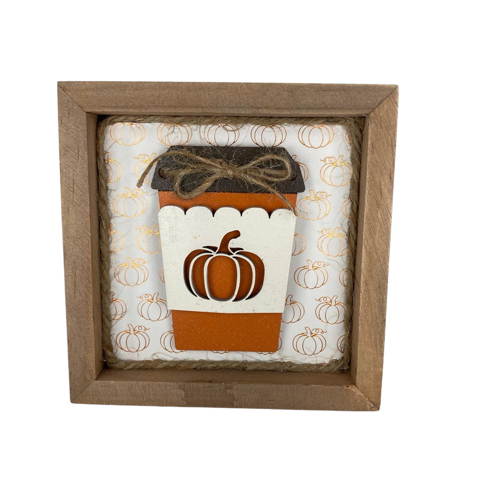 AGD Fall Decor - Pumpkin Spice 3-D Welcome Fall Reversible Wood Block Sign