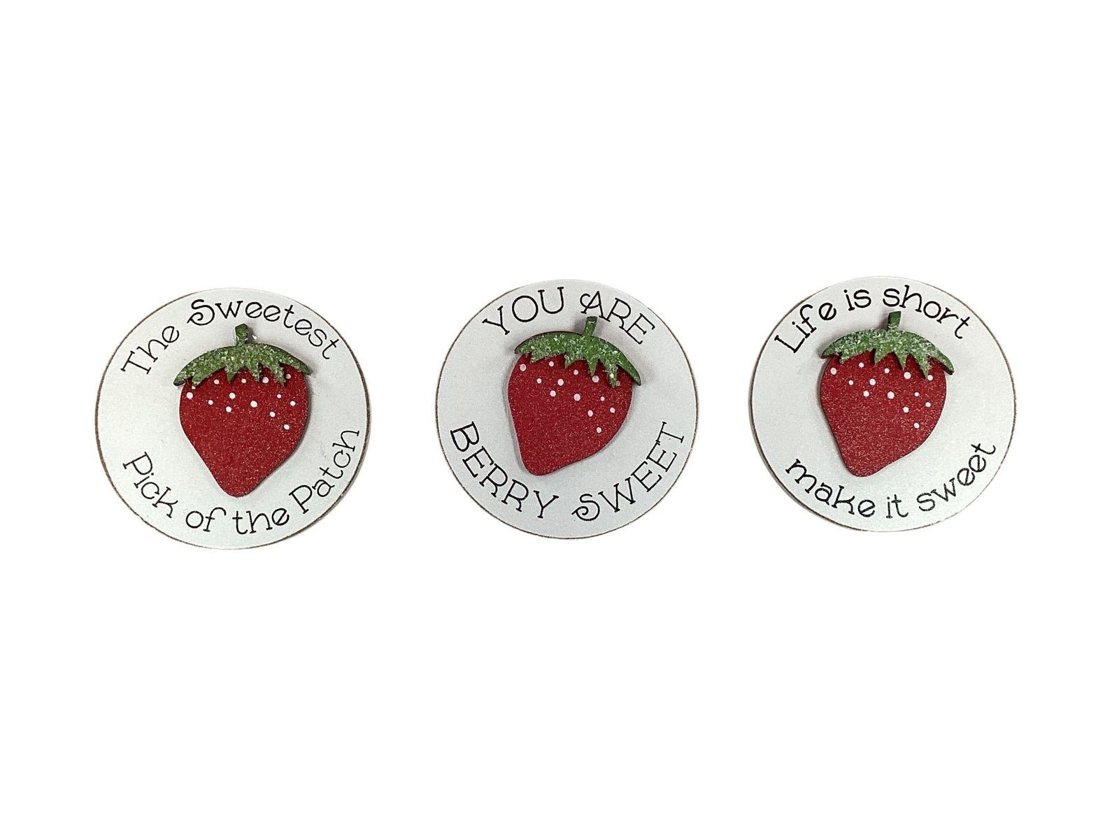 AGD Spring Decor - Summer Strawberry Theme Tier Tray Decor 4pc Set