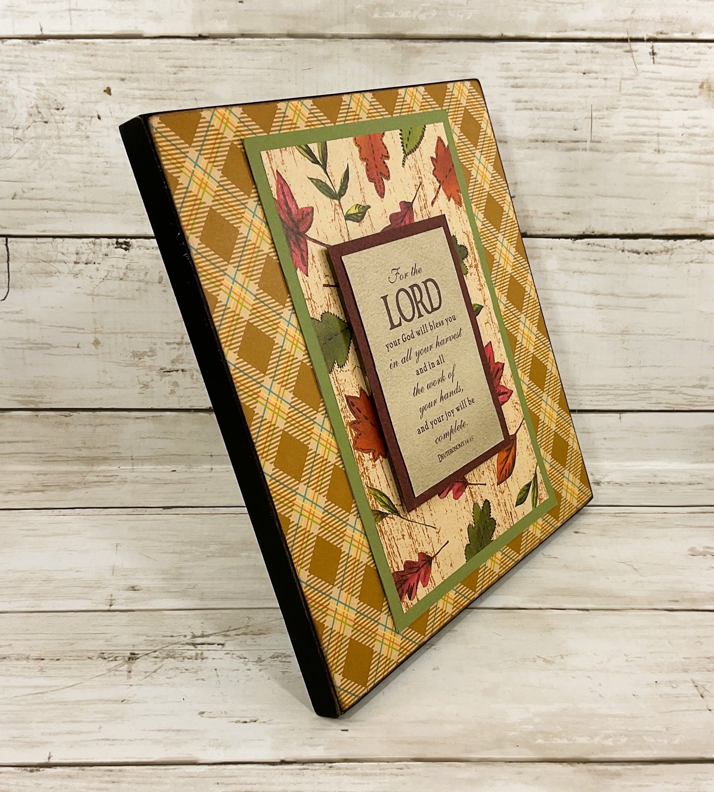 AGD Fall Decor - Lord Bless You Harvest Easel-back Tabletop Sign