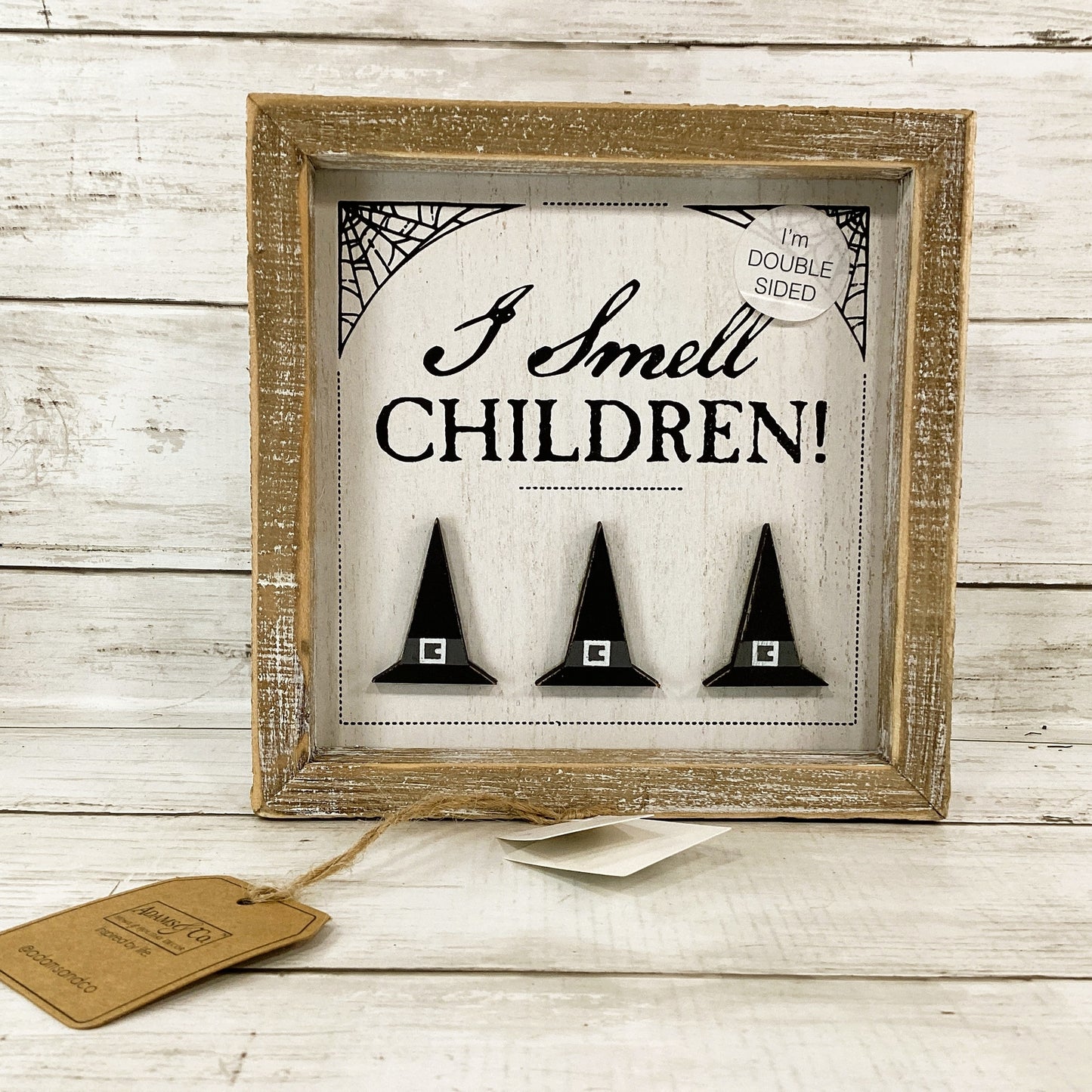 Adams Halloween Fall Decor -  Witch Hat Sweet Pie Reversible Box Sign