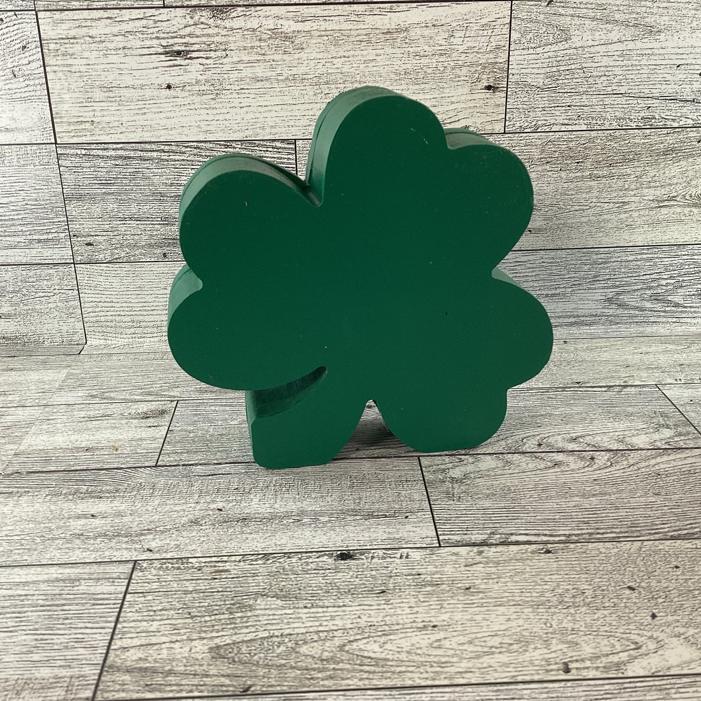 AGD St Patrick Decor - Shamrock Chunky Wood Shaker Sitter 2pc