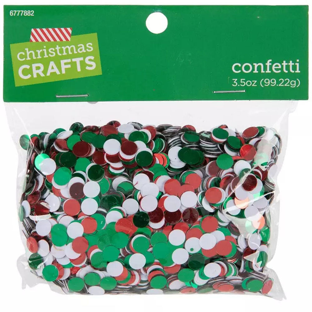 HL Christmas Craft Supply  - Red White Green Paper Confetti