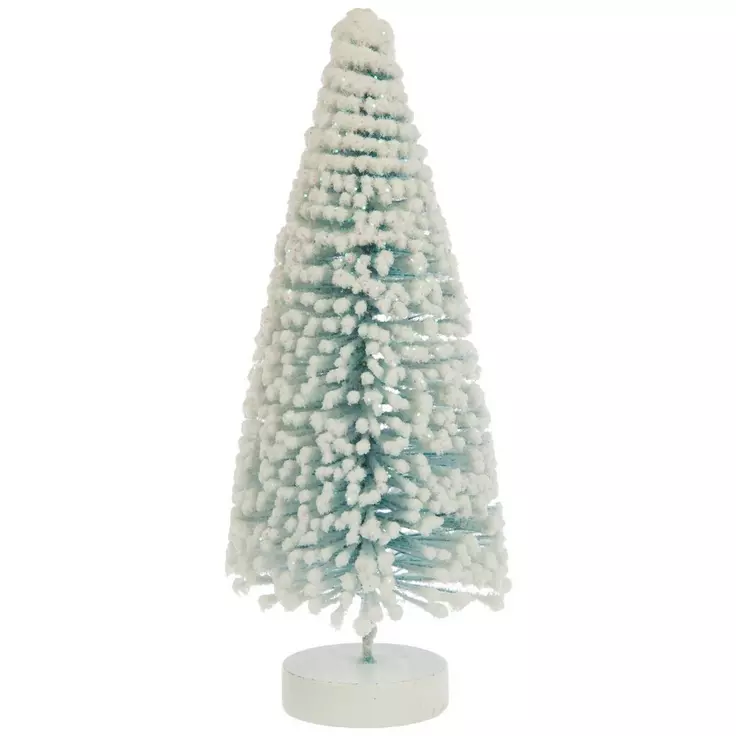 HL Christmas Decor - Pastel Flock Sisal Bottle-brush Tree 6-inch