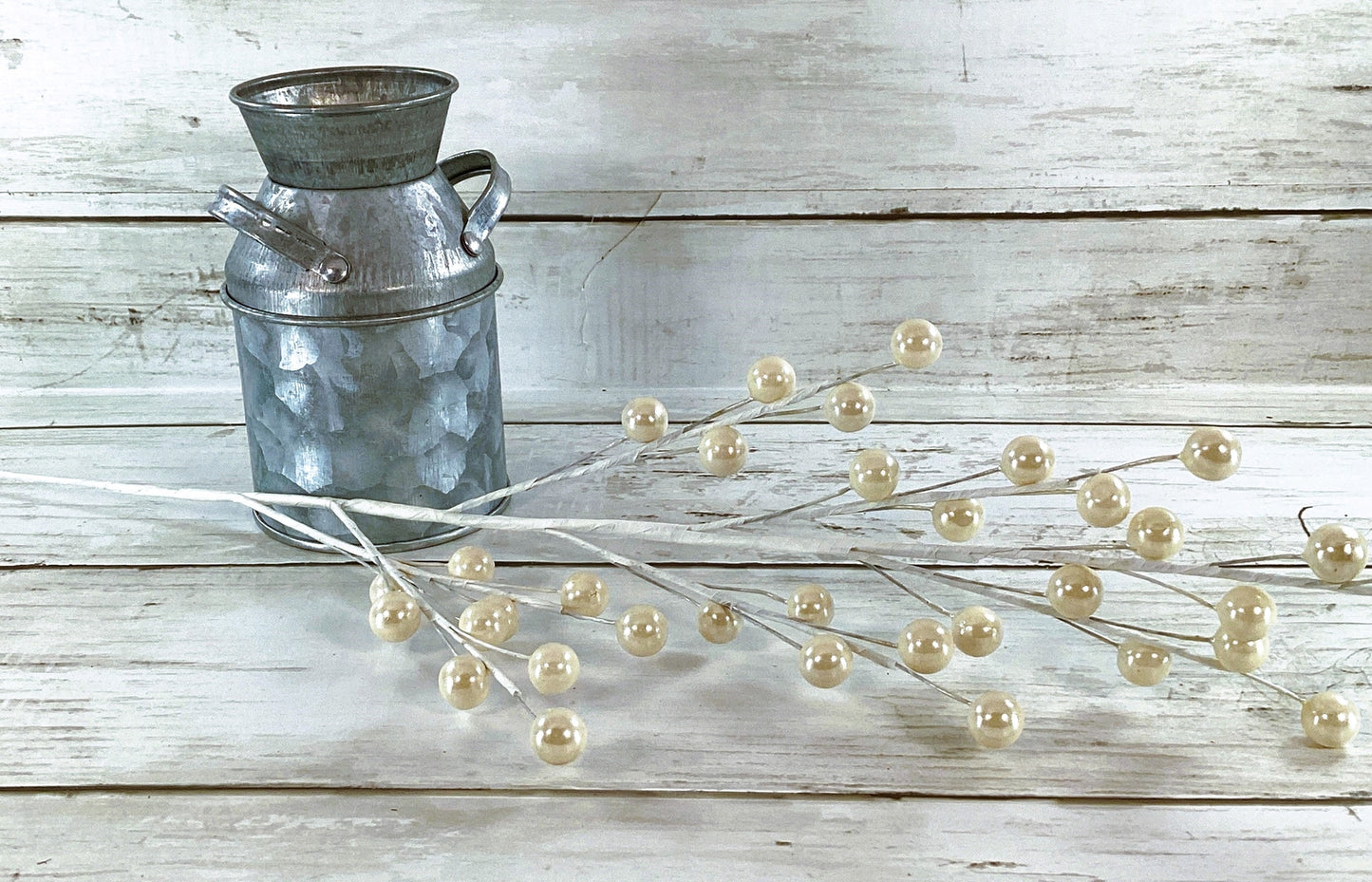 Darice Floral Supply - Pearl White Berry Floral Spray Pick 12pc Set