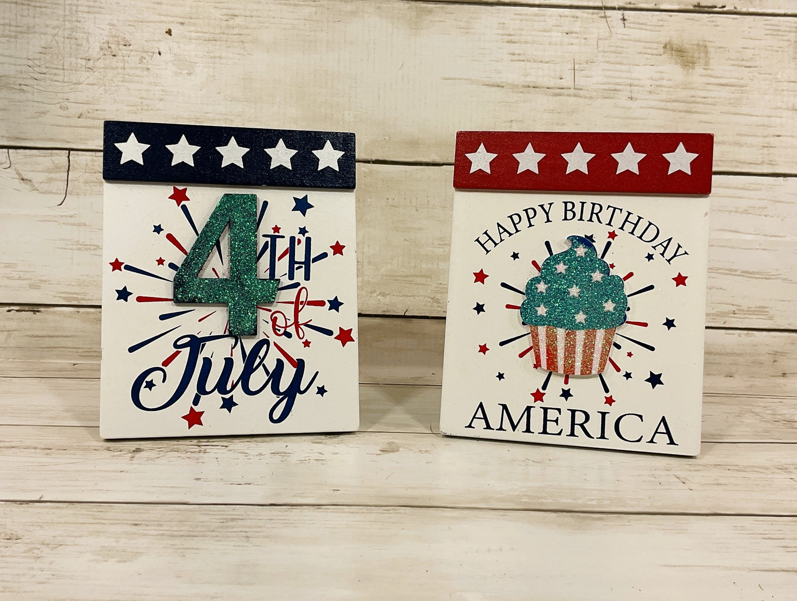 AGD Patriotic Decor -July 4th Sweet Treats Tier Tray Decor 5pc Set