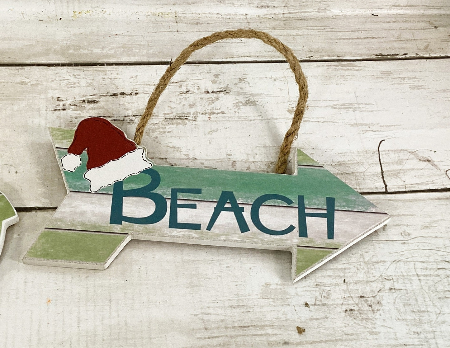 Youngs Christmas Decor - Santa Beach Anchor Ornaments 2pc Set