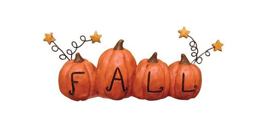BB Fall Decor - Mini Resin Pumpkins with Stars Figurine