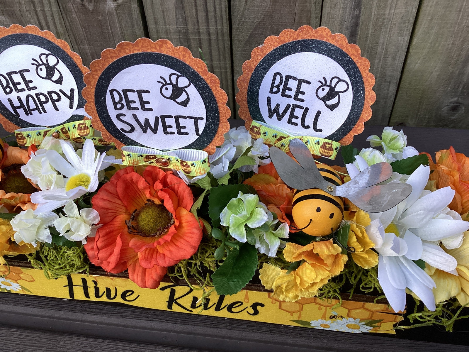 AGD Spring Decor -  Hive Rules Summer Bee Theme Floral Display