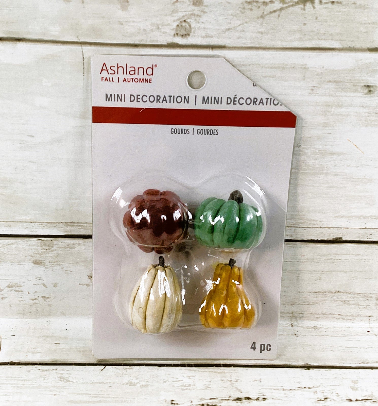 Ashlands Fall Decor - Resin Fairy Garden Pumpkins Gourds 4pc Set